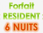 Forfait résident - 6 nuits consécutives